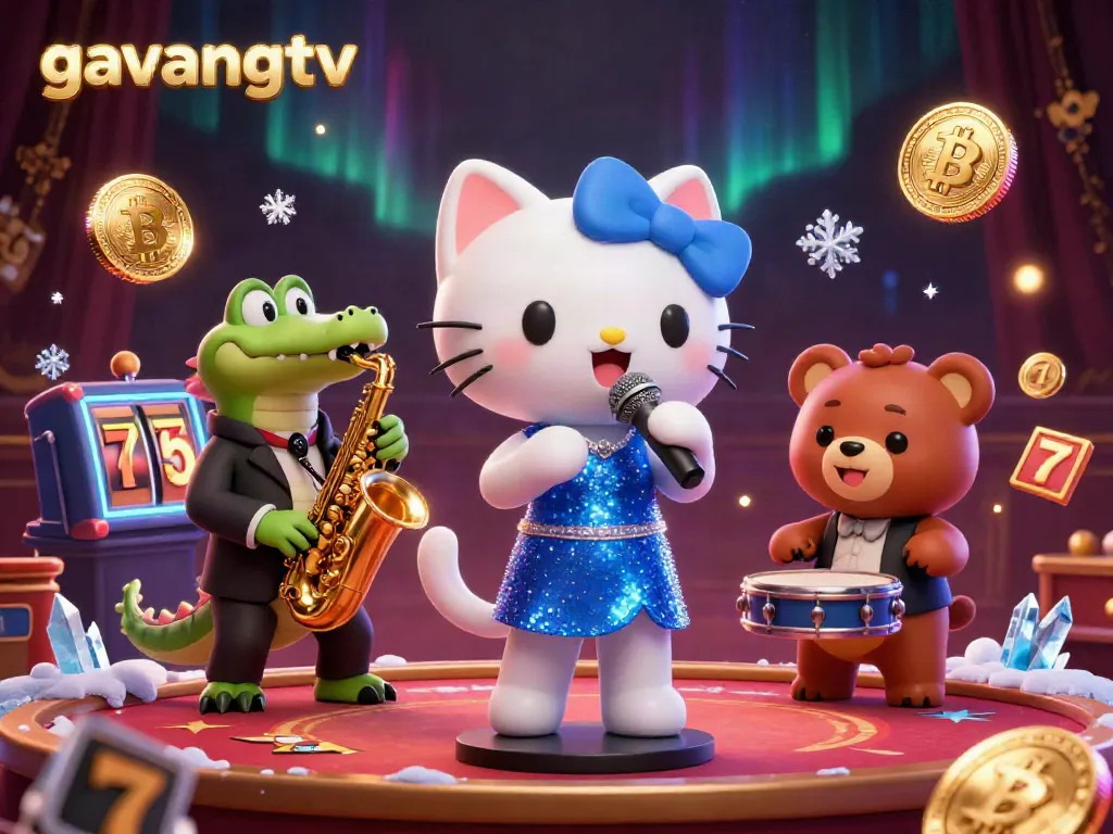Experience vibrant gambling action with the gavangtv jazz-singer cat and friends on a dazzling casino stage.