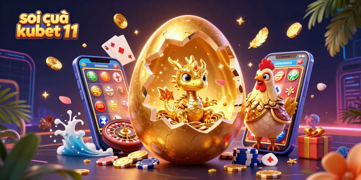 Soi cầu kubet 11 captivating illustration featuring a golden dragon and poker chips amidst vibrant casino elements.